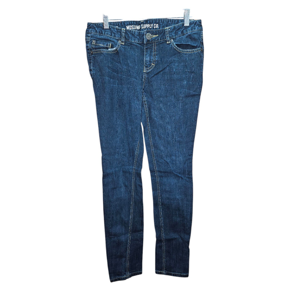 Women's (Juniors) Mossimo Supply Co. Jeans Size 9R Blue Denim Skinny - Picture 2 of 7